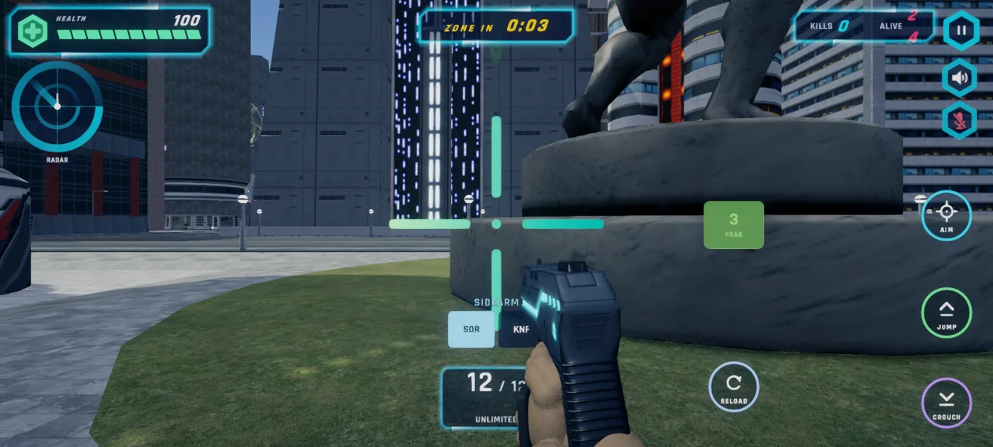 Closing zone